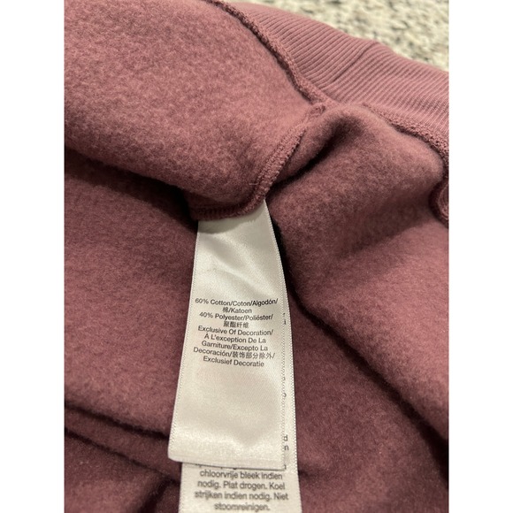 DKNY Sport Womens Burgundy Embossed Logo Crewneck Sweatshirt Size Large - Picture 6 of 8